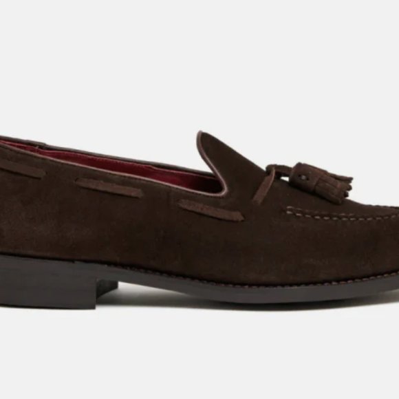 Brand New - Cobbler Union Thomas Brown Suede Tassel Loafer Shoes - Size 8UK - Picture 3 of 13